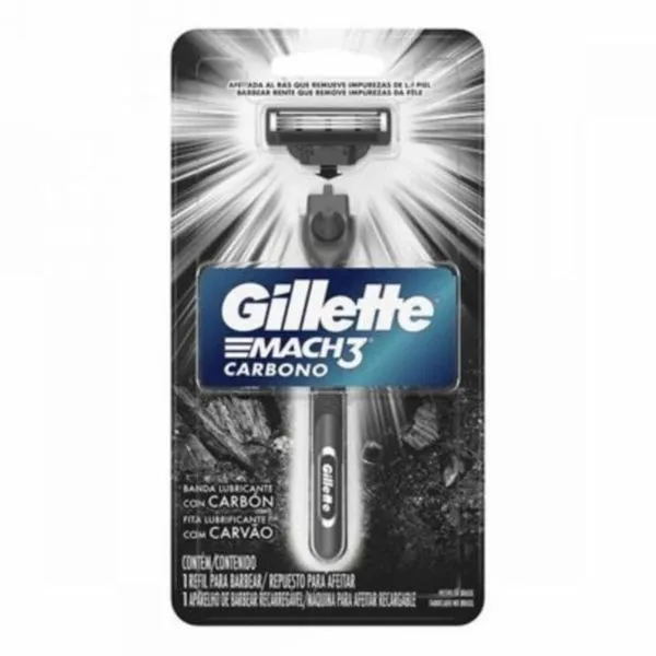 Gillette Aparelho De Barbear Mach3 Carbono