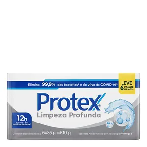 Sabonete em Barra Protex Limpeza Profunda 85g 6 unidades