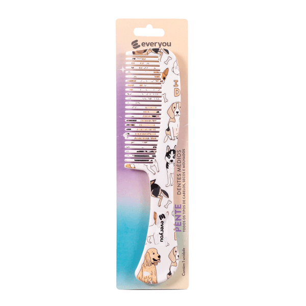 Pente para Cabelo Ever You Grande Dentes Médios Dogs 1 Unidade