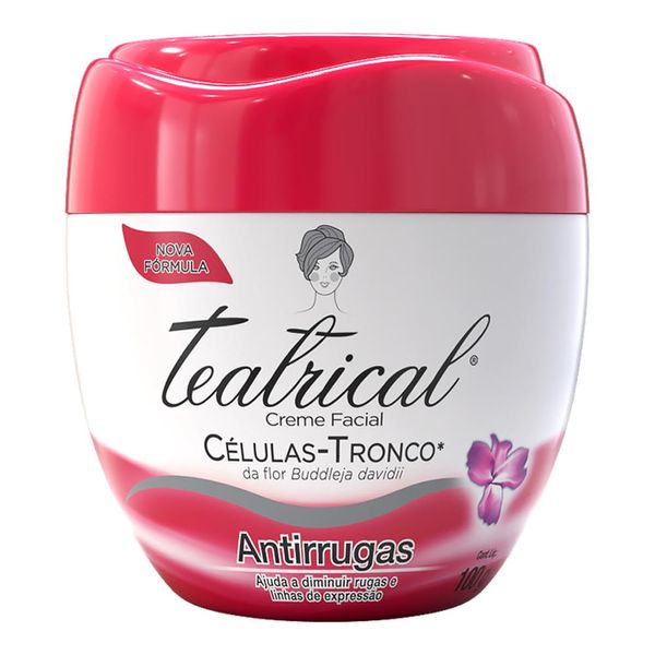 Creme Facial Teatrical Antirrugas Flor Buddleja Davidii 100g