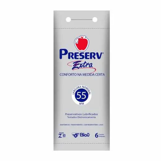 Preservativo Preserv Extra com 6 Unidades,