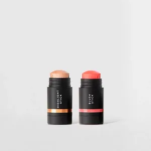 Kit Mini Iluminador em Bastão + Mini Blush em Bastão Coral (2 Produtos)