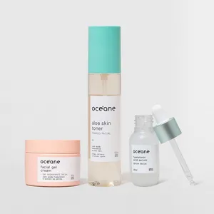 Kit Gel Hidratante Facial + Tônico + Sérum com Ácido Hialurônico (3 Produtos)