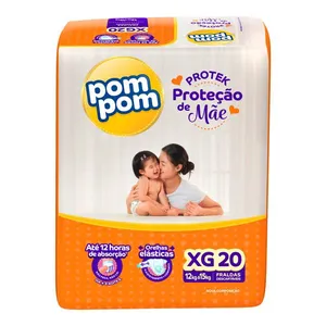 Fralda Pom Pom Protek Proteção de Mãe Mega XG 20 Unidades