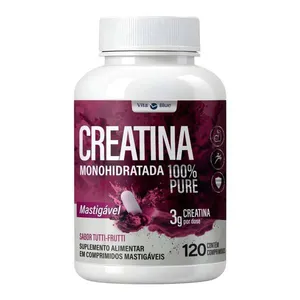 Creatina Sabor Tutti-Frutti 120 Comprimidos Mastigáveis Tutti-Frutti 120 Comprimidos
