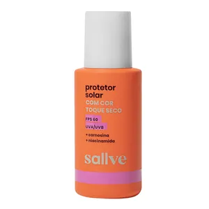 Protetor Solar Facial Sallve Toque Seco FPS60 Com Cor 30 40g