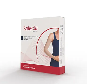 Braçadeira Selecta Dynamic C/Borda e Parte da Mão 20-30mmhg Cor: Bege Tam: G