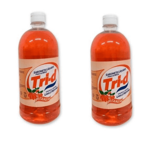 Kit c/2 Sabonetes Liquido Tri-D 1L Para Mãos Pitanga