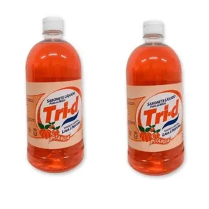 Kit c/2 Sabonetes Liquido Tri-D 1L Para Mãos Pitanga