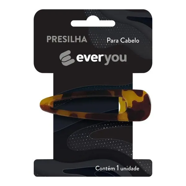 Presilha para Cabelo Ever You Bico de Pato Tartaruga 1 Unidade