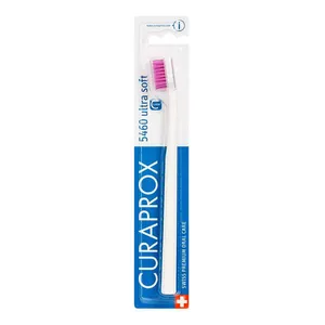 Escova Dental Curaprox 5460 Ultrasoft Branca e Rosa 1 Unidade