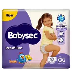 Fralda Babysec Premium Galinha Pintadinha XXG 52 Unidades