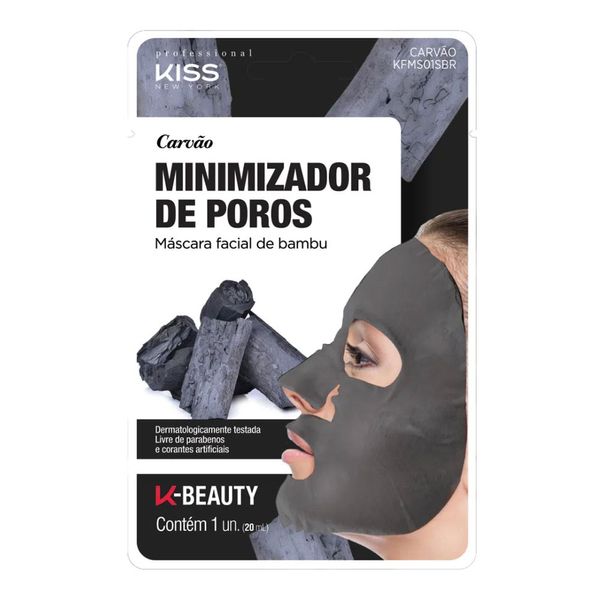 Máscara Facial Minimizador De Poros Kiss New York Bambu Carvão 20ml