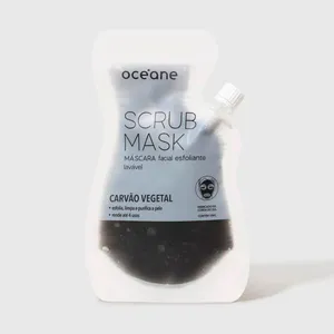 Máscara Facial Esfoliante de Carvão Vegetal 4 Usos - Scrub Mask 35ml Não