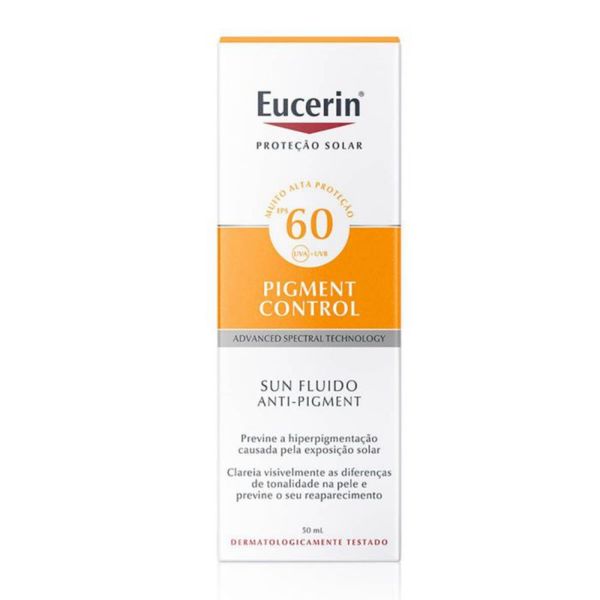 Protetor Solar Facial Eucerin FPS 60 Sun Pigment Control Antimanchas 50ml Fluido