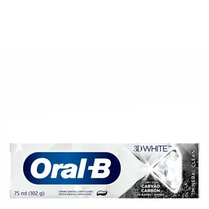 Pasta de Dente Oral-B 3D White Mineral Clean com Carvão 102g