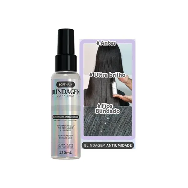Spray Anti Umidade Efeito Liso Para Cabelo Com Raiz Alta
