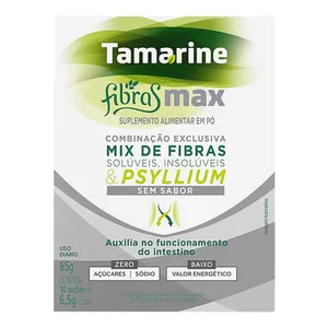 Mix de Fibras Tamarine Fibras Max em Pó Sem Sabor 65g 10 Sachês