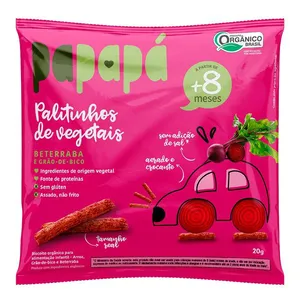 Palitinho De Vegetais Papapá Orgânico Beterraba E Grão-de-bico 20g