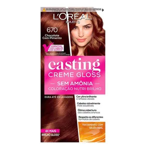 Tinta de Cabelo L’Oréal Paris Casting Creme Gloss 670 Chocolate com Pimenta 246g