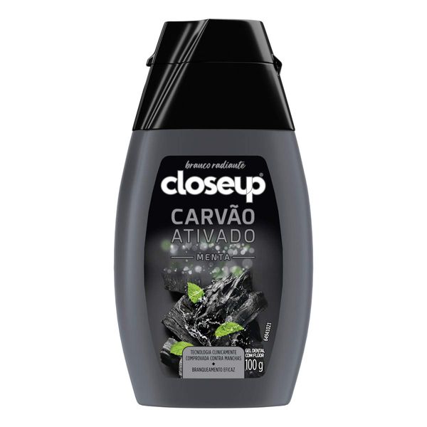 Gel Dental Carvão Ativado Menta Closeup Frasco 100g