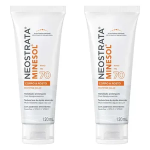 Kit com 2 Unidades de Protetor Solar Neostrata Minesol Corpo E Rosto Fps70 120ml