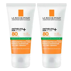 Kit com 2 Unidades de Protetor Solar Facial La Roche-Posay Anthelios Airlicium Antioleosidade FPS 80 40G