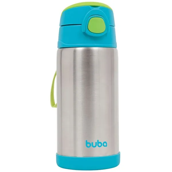 Garrafa Térmica Parede Dupla Azul 400ml - Buba