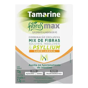 Mix de Fibras Tamarine Fibras Max Sabor Laranja 10 Sachês com 6,5g em Pó