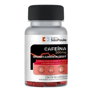 Cafeína 200mg Drogaria São Paulo 60 Cápsulas