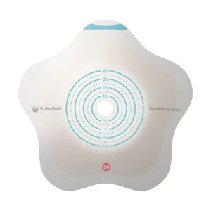 Kit SenSura Mio Base Adesiva Concave 50mm Recortável 10-45mm - 5 Unidades