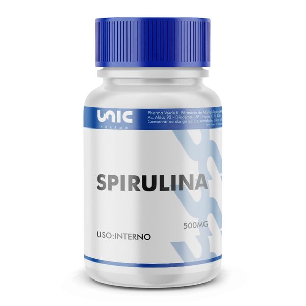Spirulina 500mg 120 Cápsulas 60 Cápsulas 60 Cápsulas