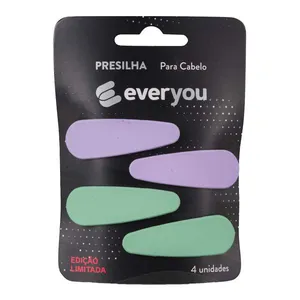 Tic Tac para Cabelo Ever You Colorido 4 Unidades