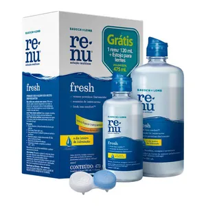 Kit Renu Fresh 355ml +120ml + Estojo para Lente Ótica 1 Unidade