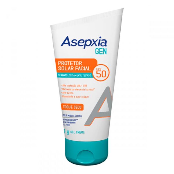 Protetor Solar Facial Asepxia Gen FPS50 40g