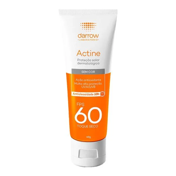 Protetor Solar Facial Darrow Actine FPS 60 Antioleosidade 40g