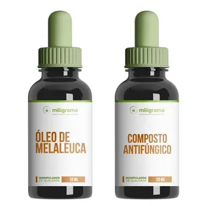 Tratamento Micose de Unha: Óleo de Melaleuca + Solução com Fluconazol Tratamento Micose de Unha Uso Tópico - Óleo de Melaleuca 10ml + Solução com Fluconazol 20ml