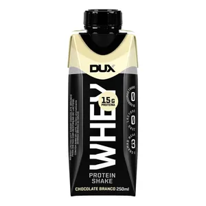 Bebida Láctea UHT Dux Whey Protein Shake Chocolate Branco 250ml