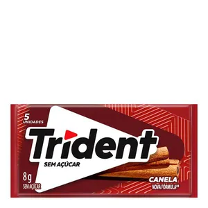 Chiclete Trident Canela Sem Açúcar 8g 5 Unidades