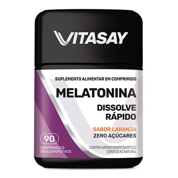 Suplemento Alimentar Vitasay Melatonina Laranja 90 Comprimidos