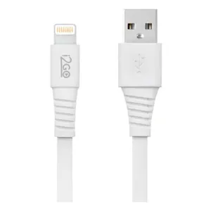 Cabo Lightning I2GO Certificado MFi 1,2m 2,4A PVC Flexível Flat Branco 1 Unidade Cabo USB-C I2GO 1,2m 2,4A PVC Flexível Flat Preto 1 Unidade