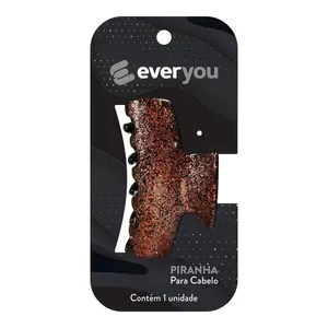 Piranha para Cabelo Ever You Glitter Média 1 Unidade