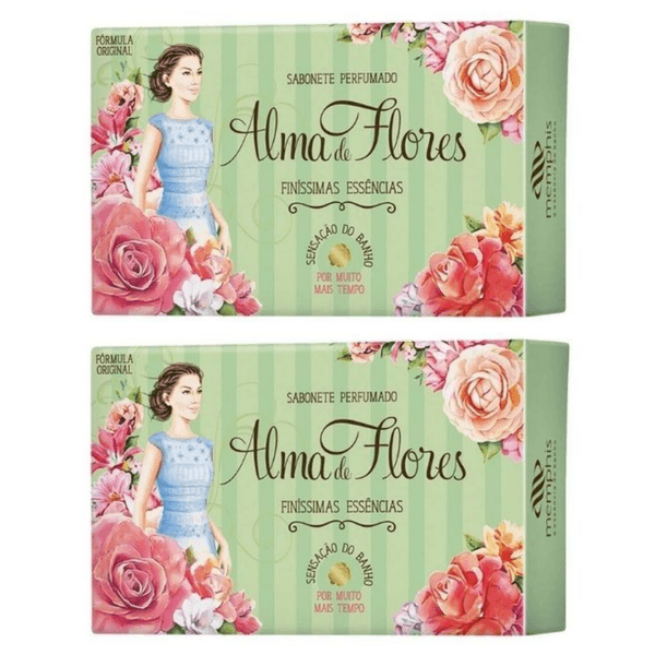 Kit c/2 Sabonetes Alma De Flores Tradicional 130g