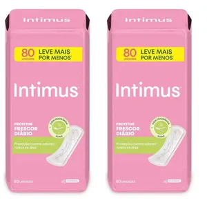 Kit com 2 Unidades de Protetor Diário Intimus Frescor Diário 80 unidades cada