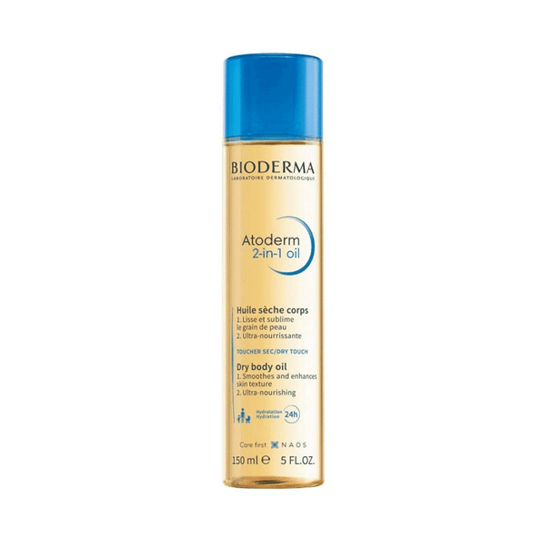 Óleo Corporal Bioderma Atoderm 2 in 1 Oil Hidrata e Suaviza a Pele 150ml
