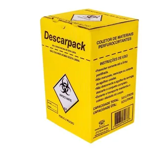 Coletor de Perfuro Cortante Kolplast Descarpack 3 Litros