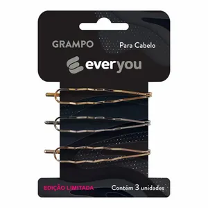 Grampo para Cabelo Ever You Apliques 3 Unidades