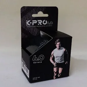 Bandagem Elastica Adesiva Kinesio Pro 6.0 K Pro Sports 5cm x 6m Preto Kinesio Preto Único
