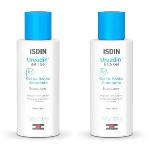 Kit com 2 Unidades de Gel De Banho Hidratante Ureadin Isdin Bath 100ml