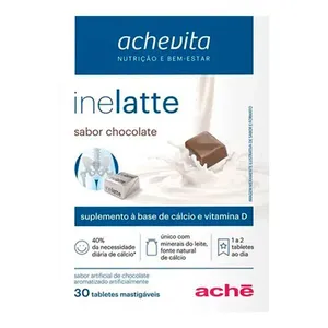 Inelatte Chocolate Aché 30 Tabletes Mastigáveis